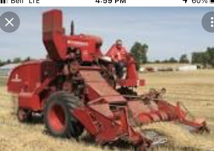 My first experience of driving a combine was driving one exactly like this one.
