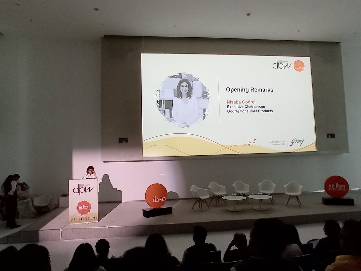 santoshshevade's tweet image. #dpw2023 #abillionthriving opening remarks by Nisaba Godrej...lot of work to be done in preventing malnutrition and getting to equitable #healthcare