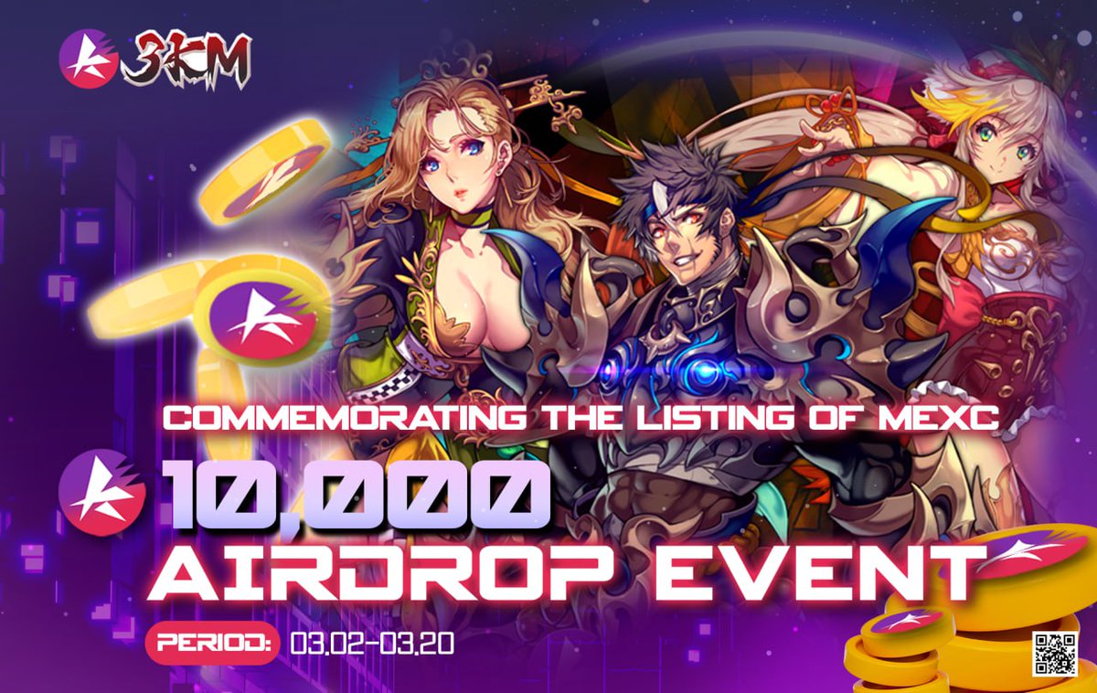 🎉3KM TOKEN AIRDROP EVENT

The total prize pool is 10,000 3KM tokens.

🏆Winner : 250

📅Period : 23.03.02 ~ 23.03.20 (UTC 23:59)

MUST:
1️⃣Follow 
<a href="/3KMOfficial/">3KM Multi-Game Platform</a>
2️⃣RT🔄Like❤️Tag 3 friends
3️⃣event👇gleam.io/AGyci/3km-comm…