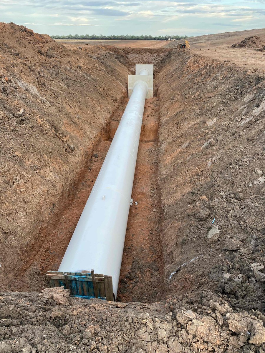 Pipes / baffles and structures going in in Central QLD