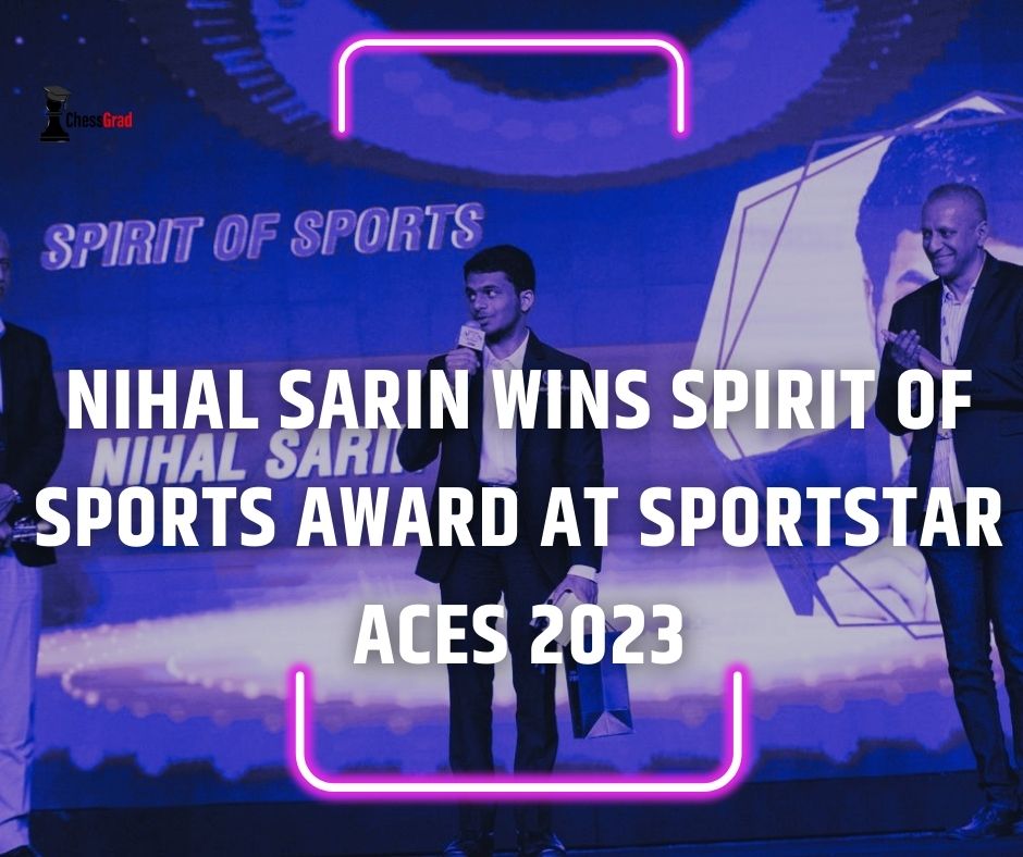 GradChess's tweet image. Chess player Nihal Sarin was awarded the 2023 Sportstar Aces Popular Choice Award for Spirit of Sportsmanship.
#chessnews #indianchess #chesschampion #chess #chessgrad