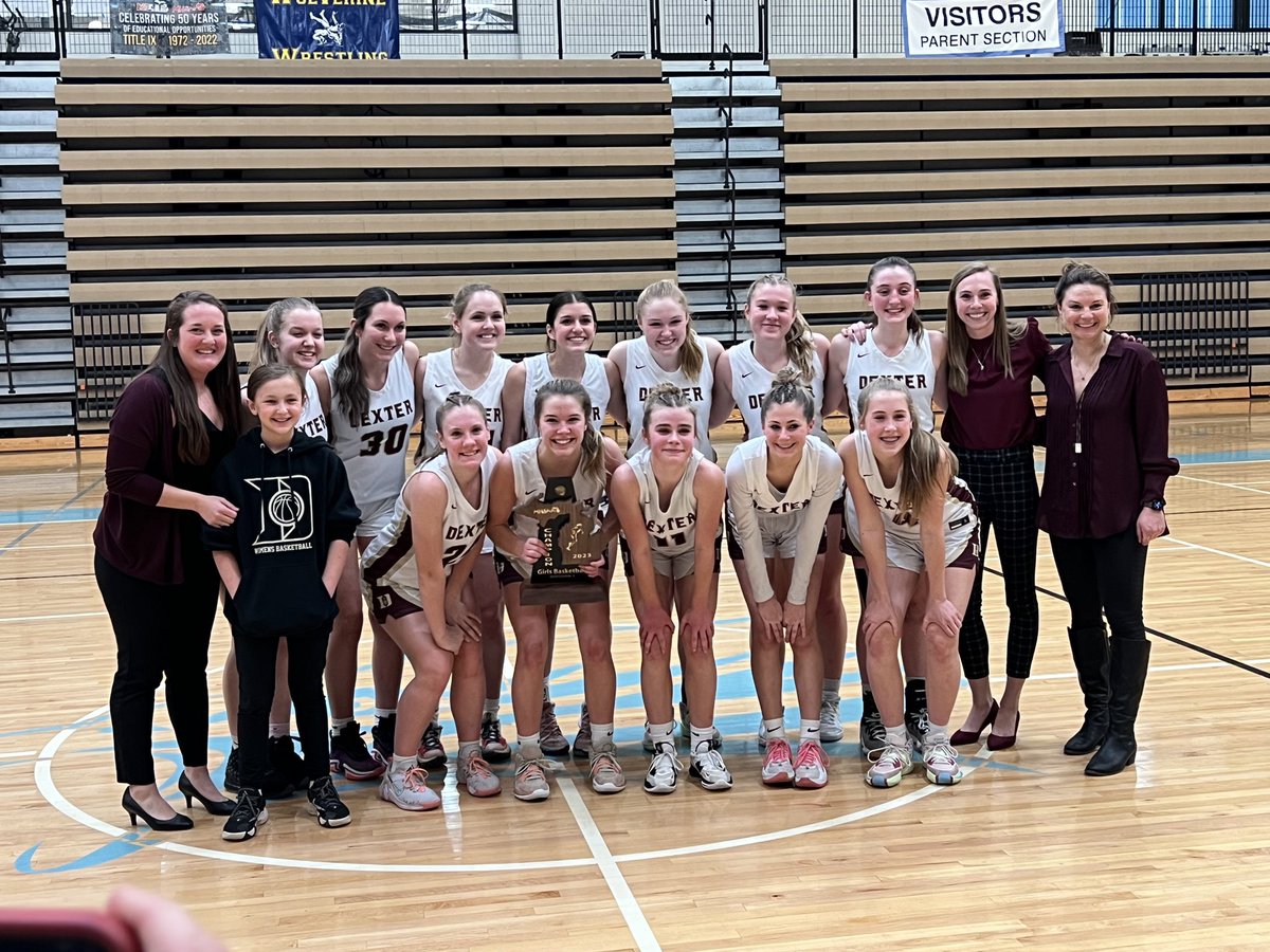 District Champs!!!  Congrats girls for working so hard for a well deserved Championship. And a BIG THANK YOU to <a href="/DexterHoops/">Dexter Boys Basketball</a>  for coming out to support them on their victory. <a href="/Addison_Chase3/">Addison Chase</a> <a href="/DexterWBball/">Dexter Women’s Basketball</a> <a href="/chloe_perry2/">Chloe Perry</a> <a href="/BlumbergAlena/">Alena Blumberg</a> <a href="/baileykrueger05/">Bailey</a> <a href="/HeidiFuchs34/">Heidi Fuchs</a> <a href="/LTdreads/">Lauren Thompson</a>