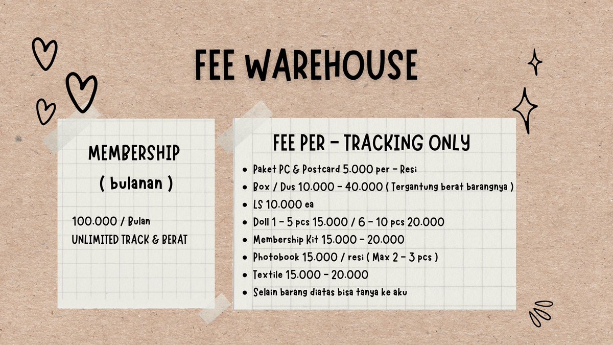sidewus's tweet photo. Warehouse korea kita masih open member terus ya, ga pernah posting tapi tetep jalan normal.

Fee bulanan cuma 100k unlim track &amp; berat
Ems tax pc &amp; postcard cuma 3500 ea
Lebih jelasnya lagi bisa baca di gambar2 terlampir ya 🫶🏻

Testi ? Bisa cek langsung 
https://t.co/YBIq07GsGE https://t.co/YTyNwNkNTQ