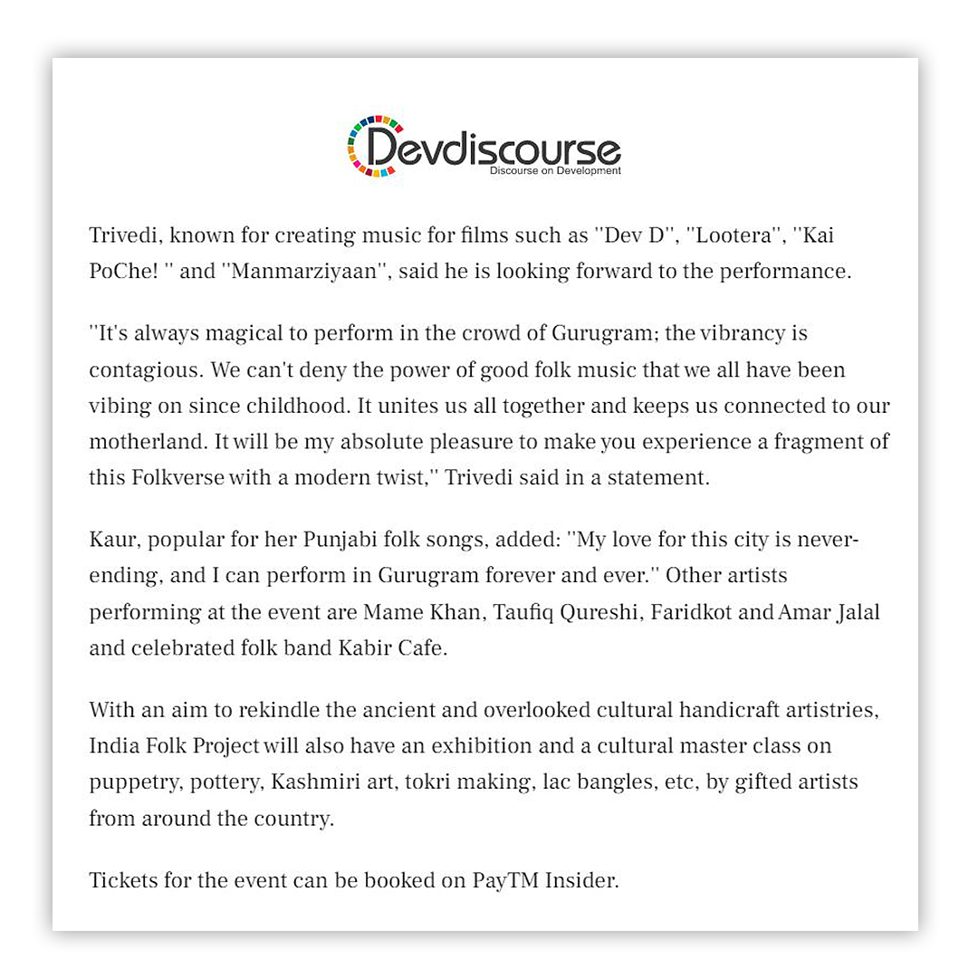 hatchproject_in's tweet photo. Big News
.
.
Reference Link: https://t.co/vHyj8VFHnM
.
.
.
#hatch #pr #thp #pressrelease #coverage #Indiafolkproject #musicalevent #gurugram #folksongs https://t.co/cF2NhUM7DE