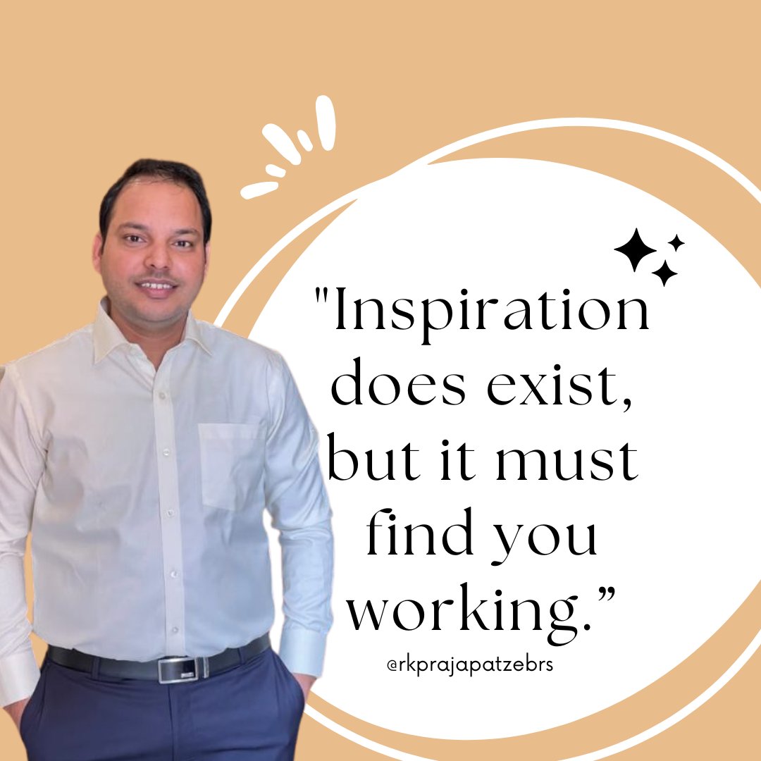 Rakeshzebrs's tweet photo. Inspiration does exist,but it must find you working
-Rakesh Prajapat
#rkprajapatzebrs #zebrs #fastemi #motivationalquote #lovequotes #thoughts #follow #yourself #happy #entrepreneur #twitter #inspiration #working https://t.co/TzHxtzBrUh