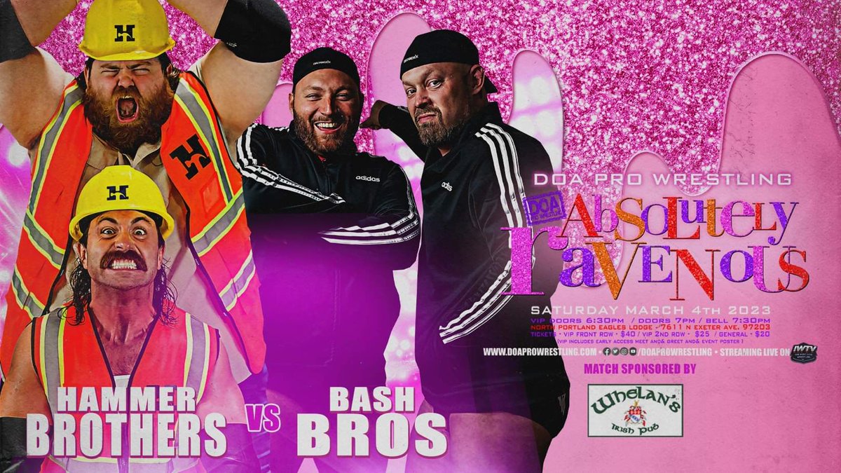 DOA Pro Wrestling on Twitter "The Hammer Brothers take on The Bash