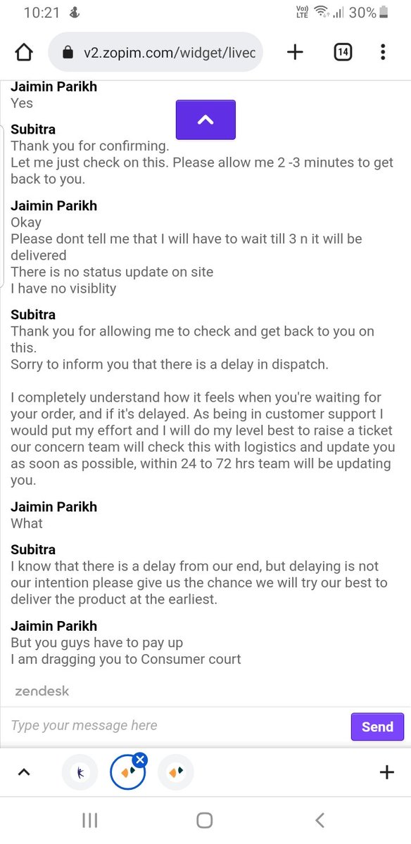 JaiminParikh4's tweet photo. @jagograhakjago @ConsumrConxion @WakefitCo Launching a legal action against you for delaying delivery of sofa &amp; using my money interest free for 45 days.
I have been following up with you guys but only response I used to get is wait till 3rd march etc. Order Id- ORDER202301YvSwEe https://t.co/xHXINdkn5d