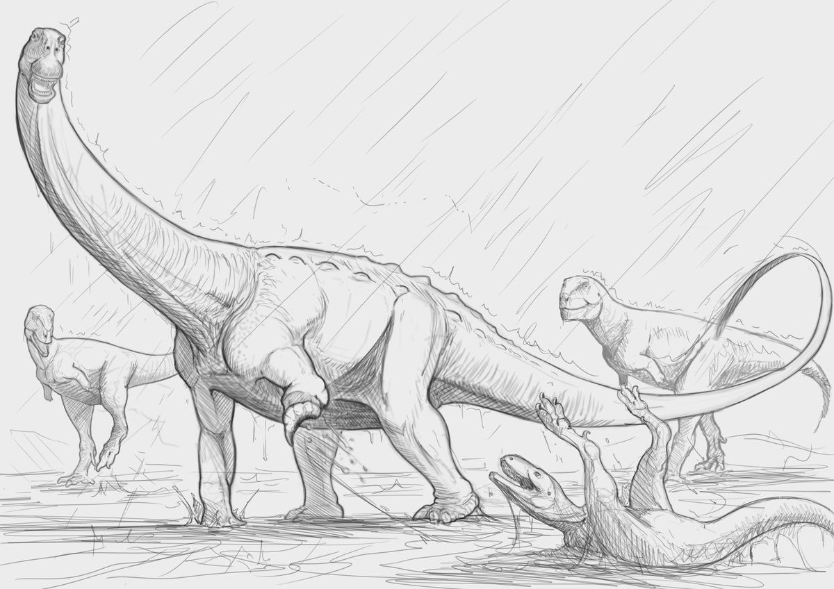 MF_gadelha's tweet photo. Tapuiasaurus having fun in the rain with your friends https://t.co/KBxtPSGO3s