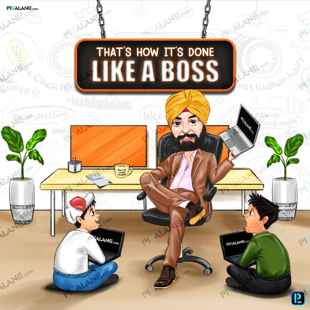 pixalane's tweet image. That&apos;s how it&apos;s done, Like a Boss - That one employee in every office.
@Dabkhera  

#pixalane #insteptechnologies #digitalart #digitalartist #digitalartwork #digitalillustrationsart  #digitaldrawingart #art #draw #illustration #sketch  #creativedirector #artcurator