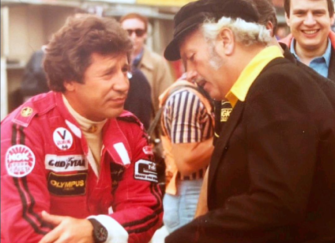 Happy Birthday Mario Andretti
Pictured with Colin Chapman 
Early JPS Dream Team     