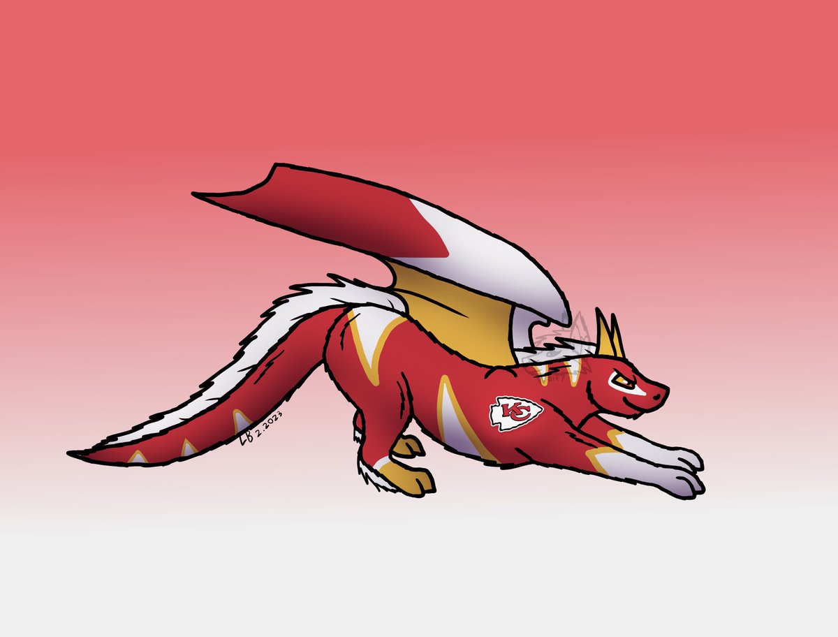wolfypuppypaws's tweet photo. The last one. I had fun with these! 🥺

(I’m drawing all NFL teams as dragons!)

 Kansas City: Chiefs❤️💛

Please note I’m making them in the order that it says online. 🥺

#art #drawing #dragon #digitalart #nfl #football #ChiefsKingdom #Chiefs @Chiefs @NFL https://t.co/5ND6BOMJ1f