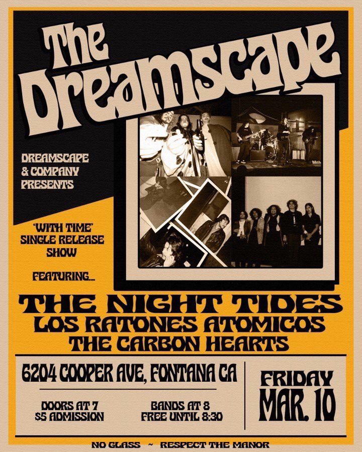 COME TO OUR SINGLE RELEASE SHOW NEXT FRIDAY MARCH 10th IN FONTANA !