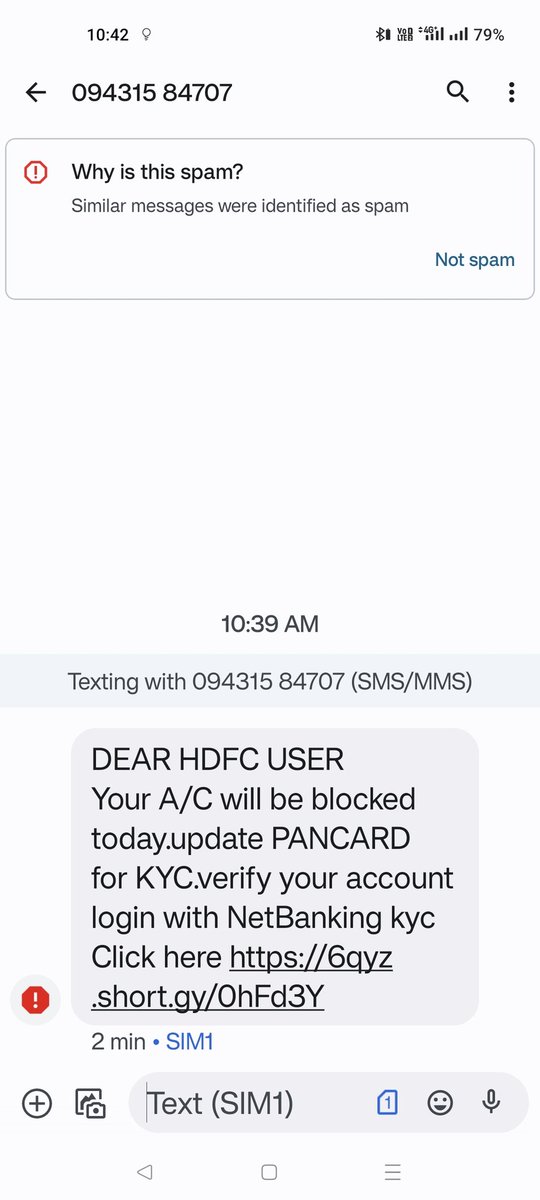 namzigg's tweet photo. @HDFC_Bank @HDFCBank_Cares looks like you do not care for your customers. This is the second time i got the message https://t.co/QN8NuORTar