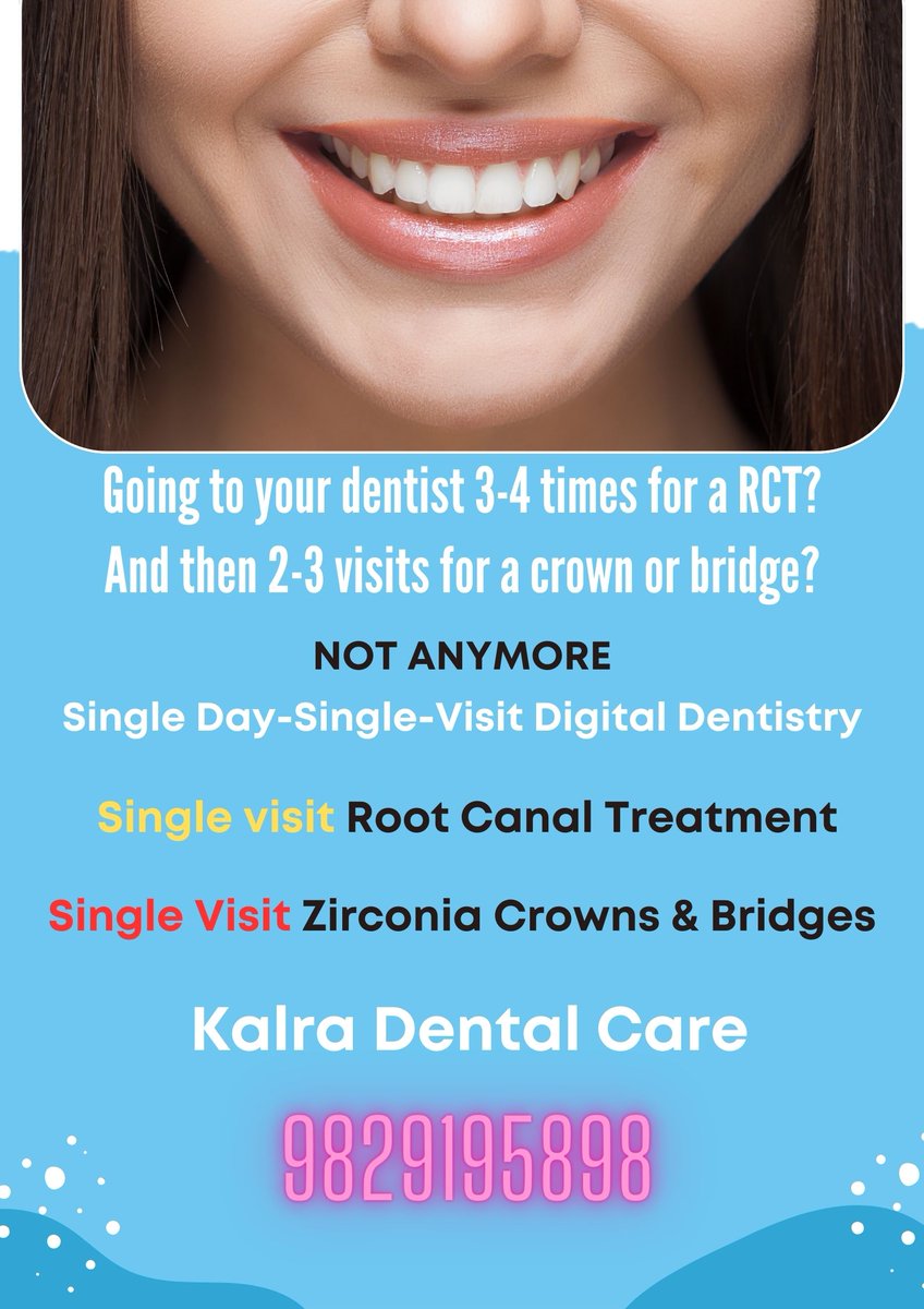 No more 3-5 visits for a root canal treatment.
No more 2-3 visits for a crown or a bridge.
Book an appointment for personalized world class digital dental care
#rootcanaltreatment #digitaldentistry #cereccrowns #zirconiacrowns #missingteeth #dentaltourism #bikanertourism