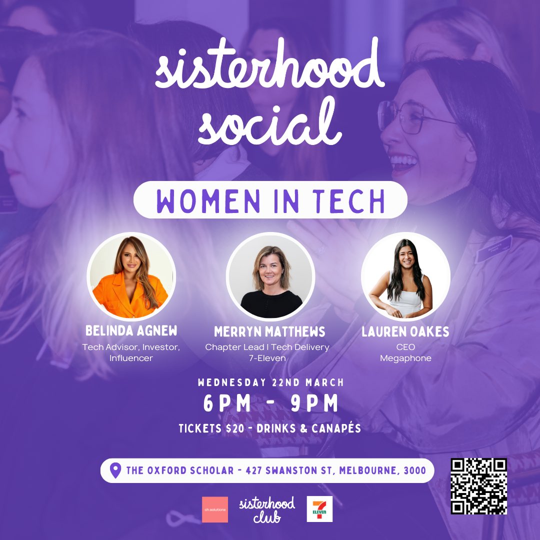Sisterhoodclub_'s tweet photo. Countdown is on ๐๐
Looking forward to seeing the community all together again! ๐
Itโs going to be a great night!
#womenintech #Web3 #AussieWEB3
https://t.co/XNX0E936lk https://t.co/1fI10lO2n3