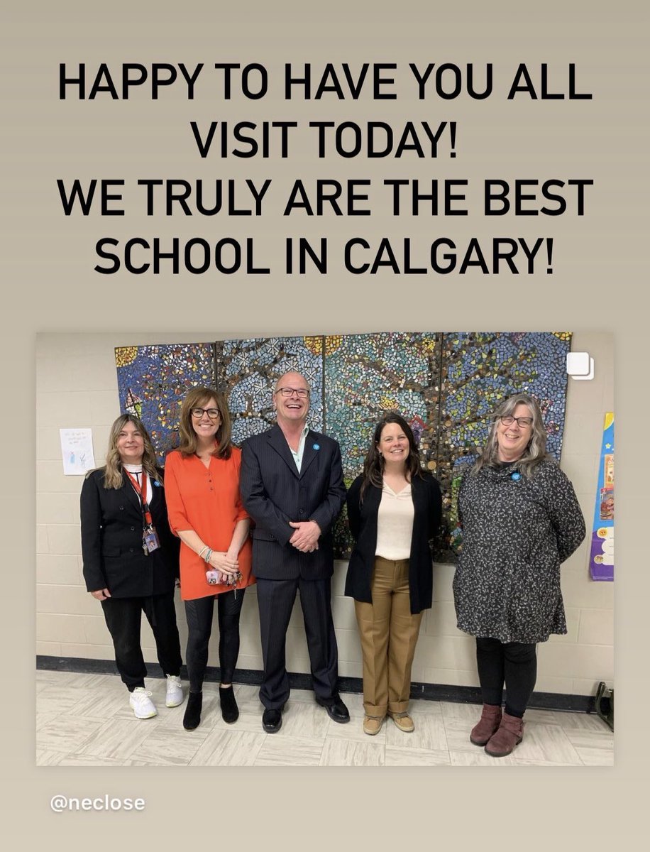 A fantastic visit today at Nellie McClung with ⁦⁦Trustee ⁦<a href="/neclose/">Nancy Close</a>⁩ and Counselor Penner. Students shared what they loved about their school; inclusive and exciting learning opportunities and a welcoming environment for the whole community. #wearecbe
