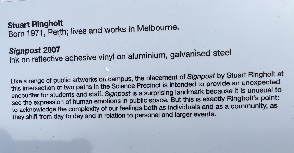 JasonRalph4's tweet photo. I’ve started the talks on my book #ongloballearning with reference to Frost’s famous poem ‘The Road not Taken’. Fitting then that on my last Aus. talk @MonashPolsIR I come across artwork on a similar theme. Thanks to @JacquiTrue @MatteoBonotti & colleagues https://t.co/BqD20BFOpR