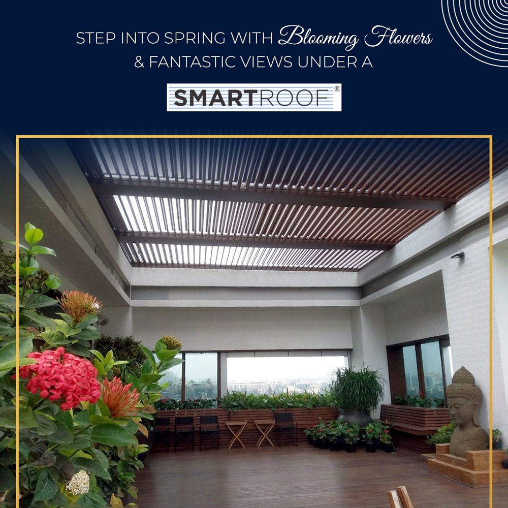 SmartRoof_In's tweet photo. Step into spring with blooming #flowers & fantastic views under a #SMARTROOF®. All our #pergolas are known for their superior quality and durability, minimalist #design, endless personalization & ultimate ease of use and low maintenance.
call +91.9910103902 for a consultation https://t.co/tylgOmS2xG