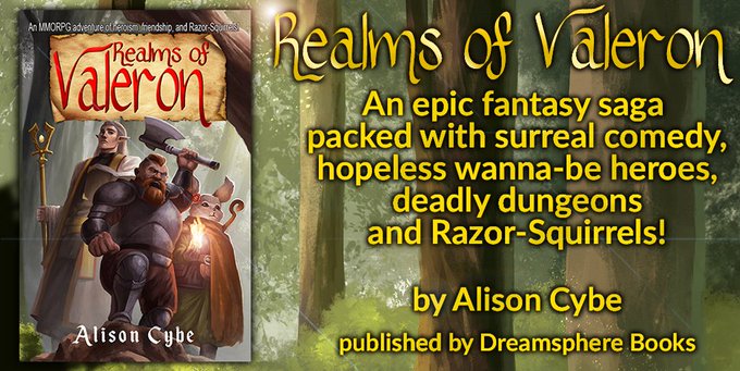 Realms of Valeron by Alison Cybe is available at Dreamsphere Books! When Roka joins the Realms of Valeron, he's a fledgling elven cleric with only a minor healing spell and a dingy brown robe to his name. Find out how Roka survives the MMORPG world here:
bit.ly/3GPCiiJ