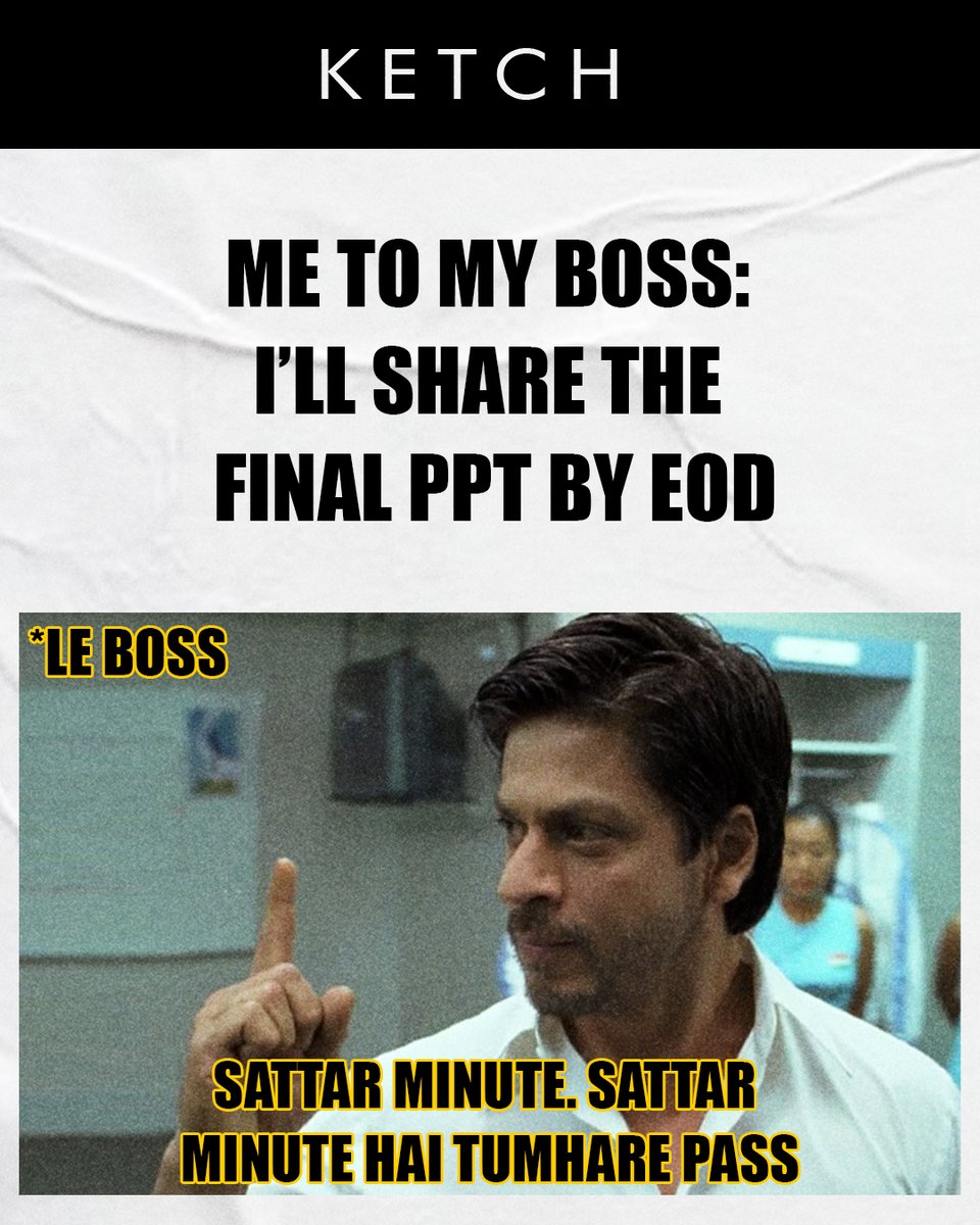 get_ketch's tweet photo. How long does your boss give you to finish your ppts? 🫣🫣🫣 https://t.co/zZUG70v36F