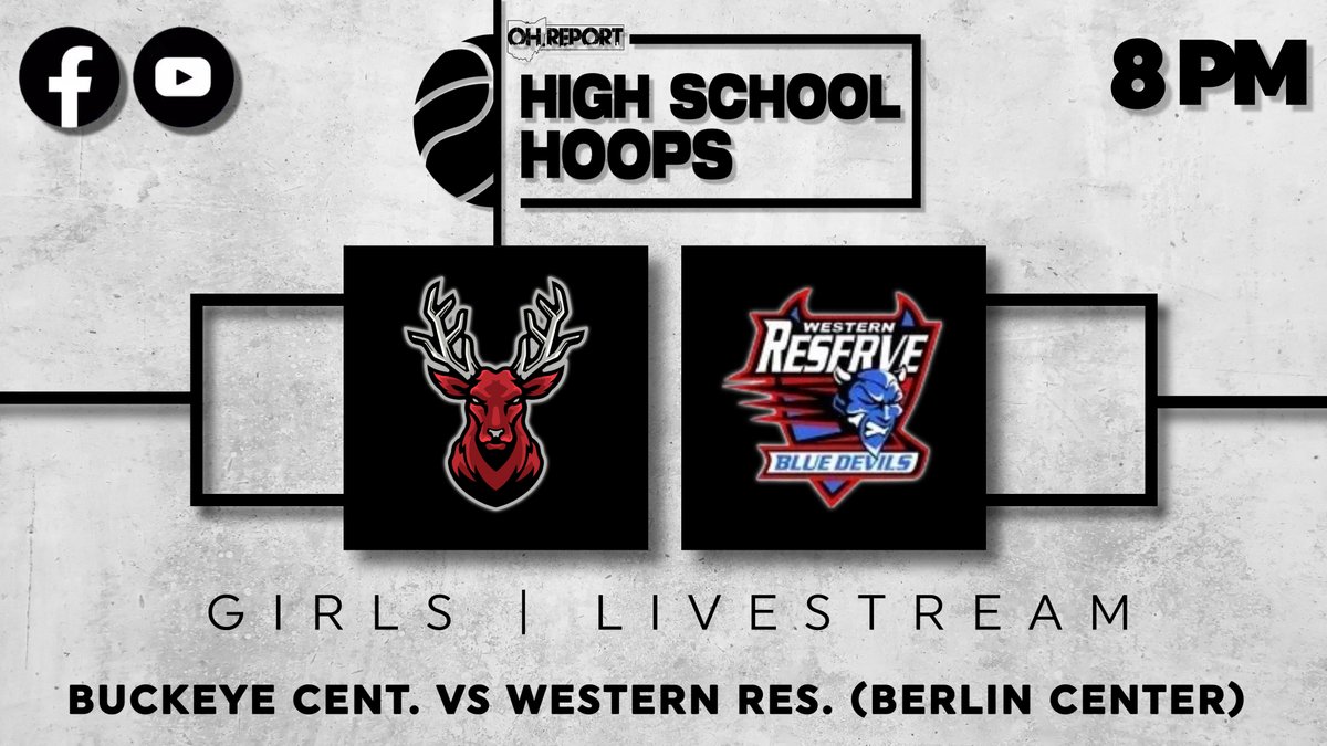 Catch <a href="/BC_GirlsHoop/">Buckeye Central Girls Basketball</a> in action against <a href="/WR_Lady_Devils/">Western Reserve Lady Devils BB</a> in the D4 Massillon Regional Semifinal LIVE and FREE!

Join Travis Berardi and Hayden Gray on the call, coverage starting at 7:50 PM!

📺Ways to Watch:
- OH Report Facebook Page
- OH Report YouTube Channel 4