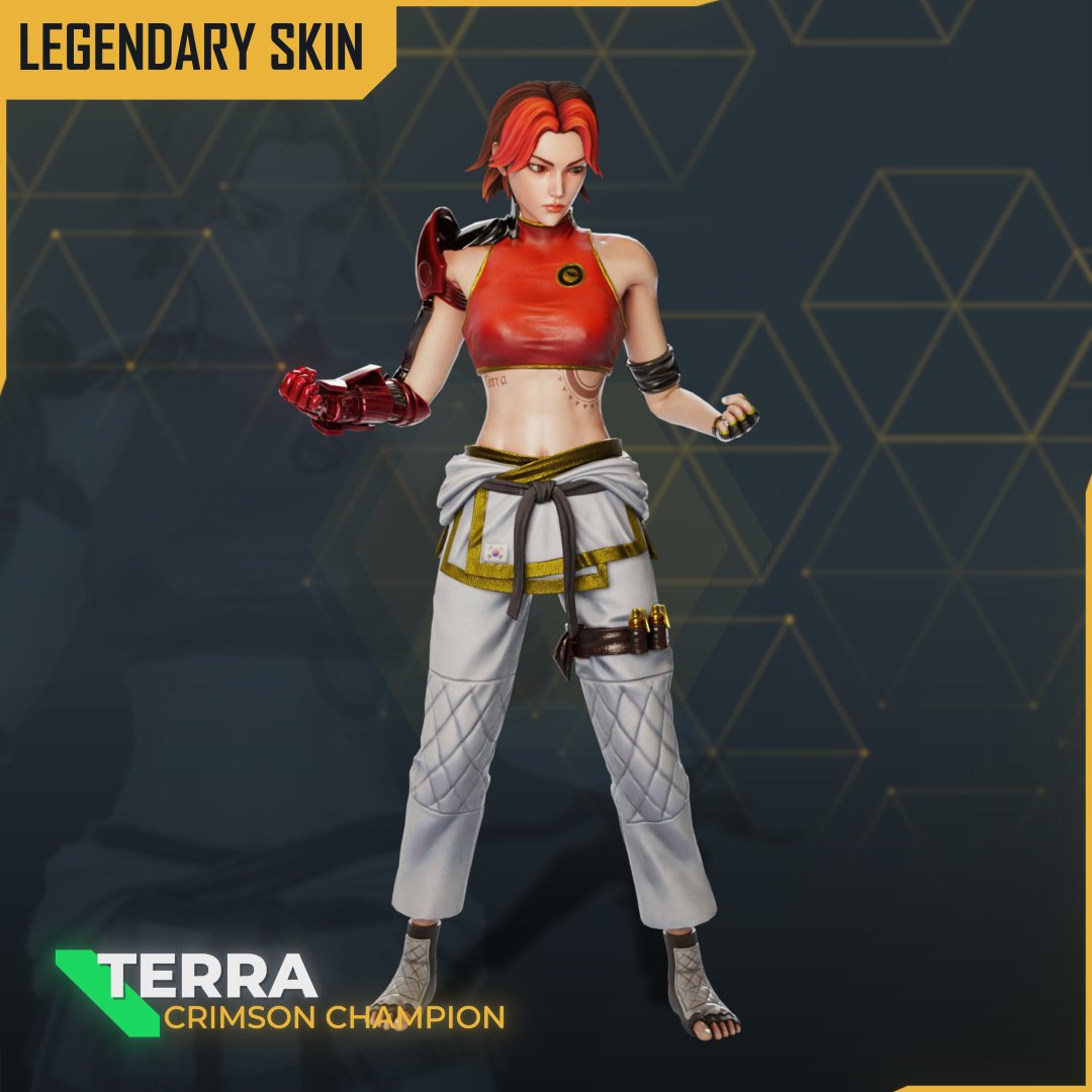 The second Skin in our 𝙉𝙁𝙏 𝙎𝙠𝙞𝙣𝙨 𝘾𝙤𝙡𝙡𝙚𝙘𝙩𝙞𝙤𝙣 is on its way! 🤩 

⚡️  Skin name: Crimson Champion
⚡️  Rarity:  Legendary
⚡️  Player:  Terra

Official Channels: dos.me/MetaDOS
#MetaDOS #DOSChain #DOS #BattleRoyale #Web3Gaming #Avalanche