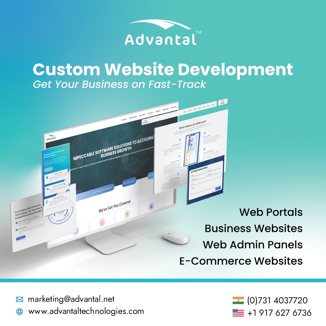 Advantal's tweet image. Accelerate business growth with our custom web development services! Choose the service that fits your goals and let&apos;s get started! - advantaltechnologies.com/contact-us/htt…
#customwebsitedevelopment #business #webdevelopment #growth #commerce #webportal #webadminportal