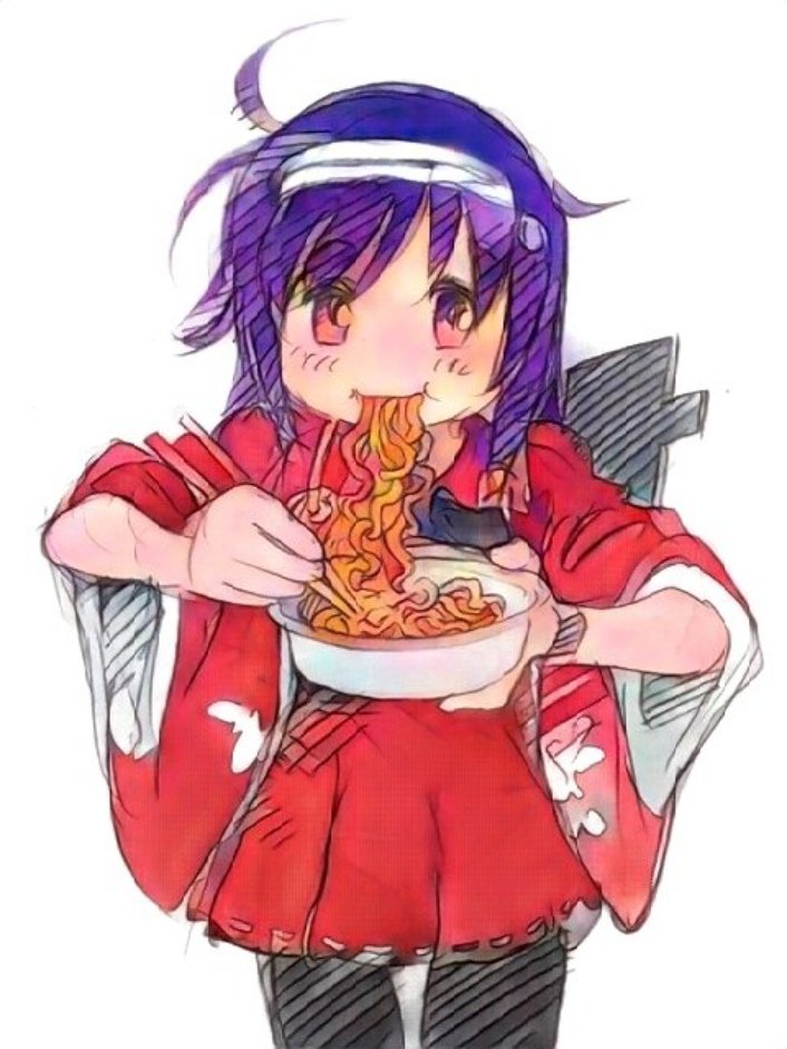 大鯨(艦これ) 「なんとなく、U.F.O.を食べる龍鳳を再掲。 」|浅利与一義遠のイラスト