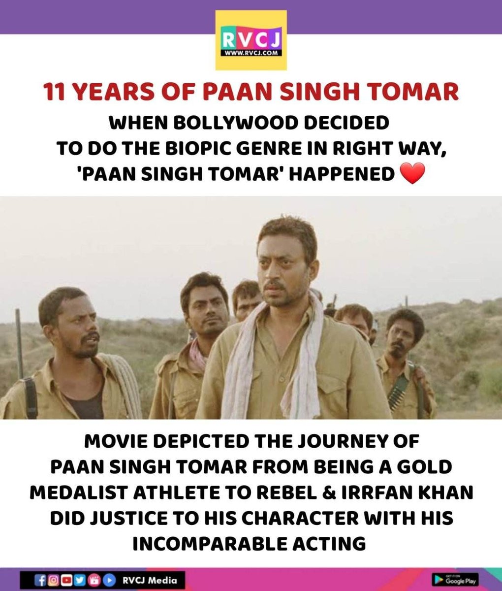 11 Years of Paan Singh Tomar!

#paansinghtomar #irrfankhan #rvcjinsta #rvcjmovies