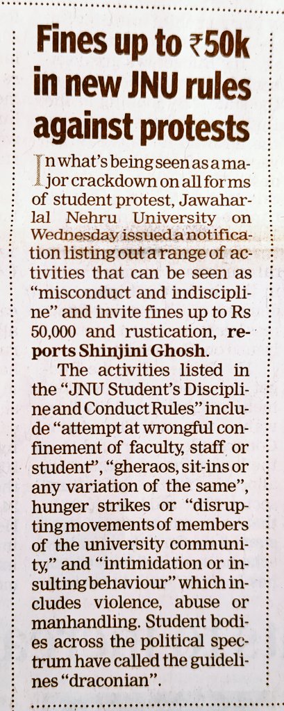 KashifKakvi's tweet photo. #Right_To_Protest

JNU में प्रदर्शन करने पर लगेगा ₹ 50,000 का फाइन ! https://t.co/trgpMd7JCn