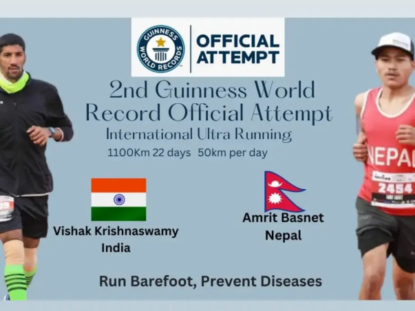 Hello Everyone I'm starting my 2nd Guinness World Record Official Attempt for consecutive Barefoot for a Ultra Marathon Distance by and individual.

Application Reference: 220926164510mcdt

Please do support for this INDIA to NEPAL RUN 

milaap.org/fundraisers/su…