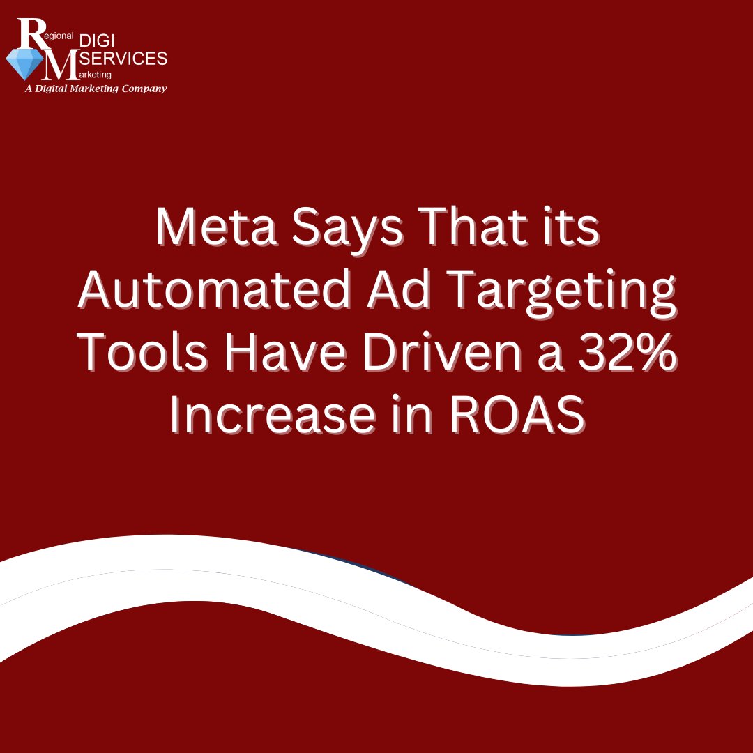 LearnDigital8's tweet image. Meta Says That Its Automated Ad Targeting Tools Have Driven A 32% increase In ROAS.
#AutomatedAdTargetingTools #metaannounces #facebook #instagram #metaverified #rmdigi #socialmedia #meta #marketing #metaannounces #metaverified #AdTargetingTools #ROAS