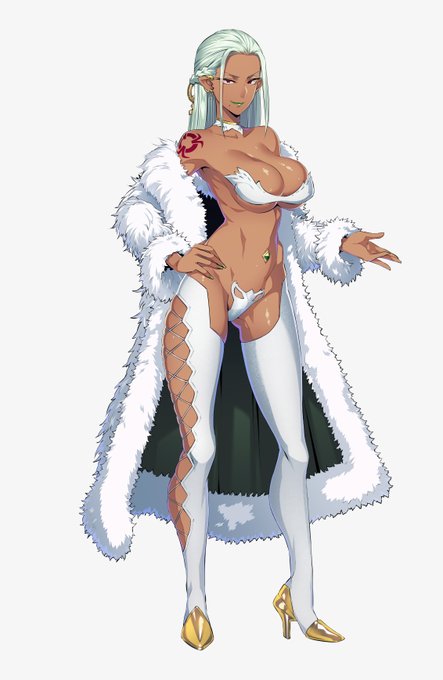 解説3人目はTHE悪女なマダムヴェノムさん。こちらは本作のコンセプトを非常に解りやすく伝えられる、滅茶苦茶悪い性格の女ボスという感じで、デザインもイメージが早い段階で固まり、カラーリングと髪型で迷った程度でしたが、アメコミを意識したカラーリングにまとまりました。 