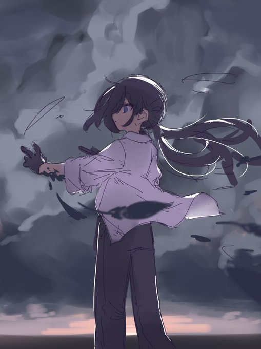 昨日なぐりがきしてボツにした絵そんなに悪くないな… 