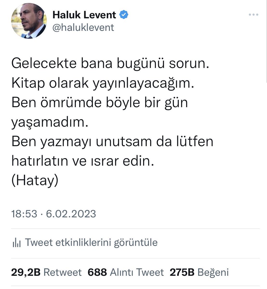 Hep bu twiti hatırlatıyorsunuz .
Unutamam. Unutmak mümkün mü?
Yazmaya başladım.
En yakın zamanda sizler okuyacaksınız.