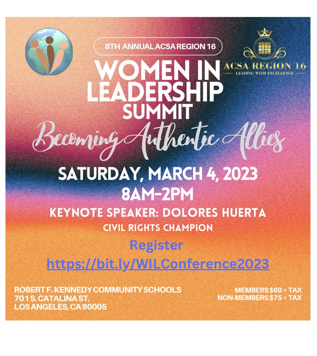 REGISTER: If you’re in Los Angeles on Saturday, March 4, 2023 Join @ACSARegion16 in Launching #WomensHistoryMonth with @DoloresHuertaFD as the Keynote Speaker. I will be moderating the Q&A…What questions do you have for @DoloresHuerta #SiSePuede womeninleadership.admpevents.com