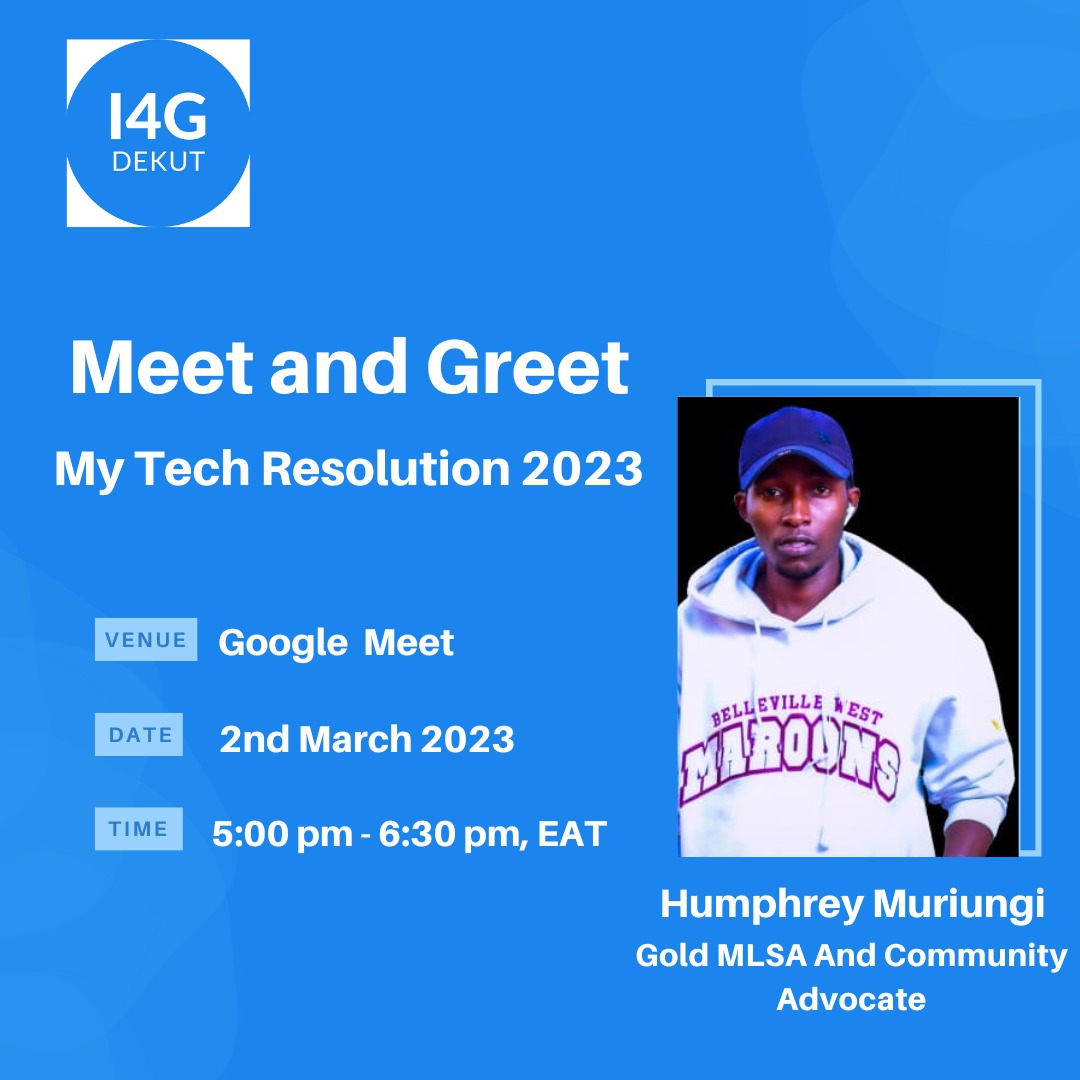 I4G DeKUT (@i4gdekut) on Twitter photo Today we gather.
Meet and Greet with my Tech Resolution 2023
Thursday, March 2 · 5:00 – 6:30pm
Google Meet joining info
Video call link: meet.google.com/kgw-kmnh-qas
<a href="/dehub_dekut/">DeHUB DeKUT</a> <a href="/IeeeDeKUT/">DeKUT IEEE SB</a>
<a href="/humphrey_MH/">hum🅿️hrey Ⓜ️urℹ️ungℹ️ #ExpertsLiveKE</a> <a href="/RDekut/">DeKUT {R} Community</a> @gdsc_kimathi <a href="/dsaic_dekut/">Data Science and Artificial Intelligence Club</a> <a href="/CyberKimathi/">Cyber Security Club of Kimathi</a> Today we gather.
Meet and Greet with my Tech Resolution 2023
Thursday, March 2 · 5:00 – 6:30pm
Google Meet joining info
Video call link: meet.google.com/kgw-kmnh-qas
<a href="/dehub_dekut/">DeHUB DeKUT</a> <a href="/IeeeDeKUT/">DeKUT IEEE SB</a>
<a href="/humphrey_MH/">hum🅿️hrey Ⓜ️urℹ️ungℹ️ #ExpertsLiveKE</a> <a href="/RDekut/">DeKUT {R} Community</a> @gdsc_kimathi <a href="/dsaic_dekut/">Data Science and Artificial Intelligence Club</a> <a href="/CyberKimathi/">Cyber Security Club of Kimathi</a>