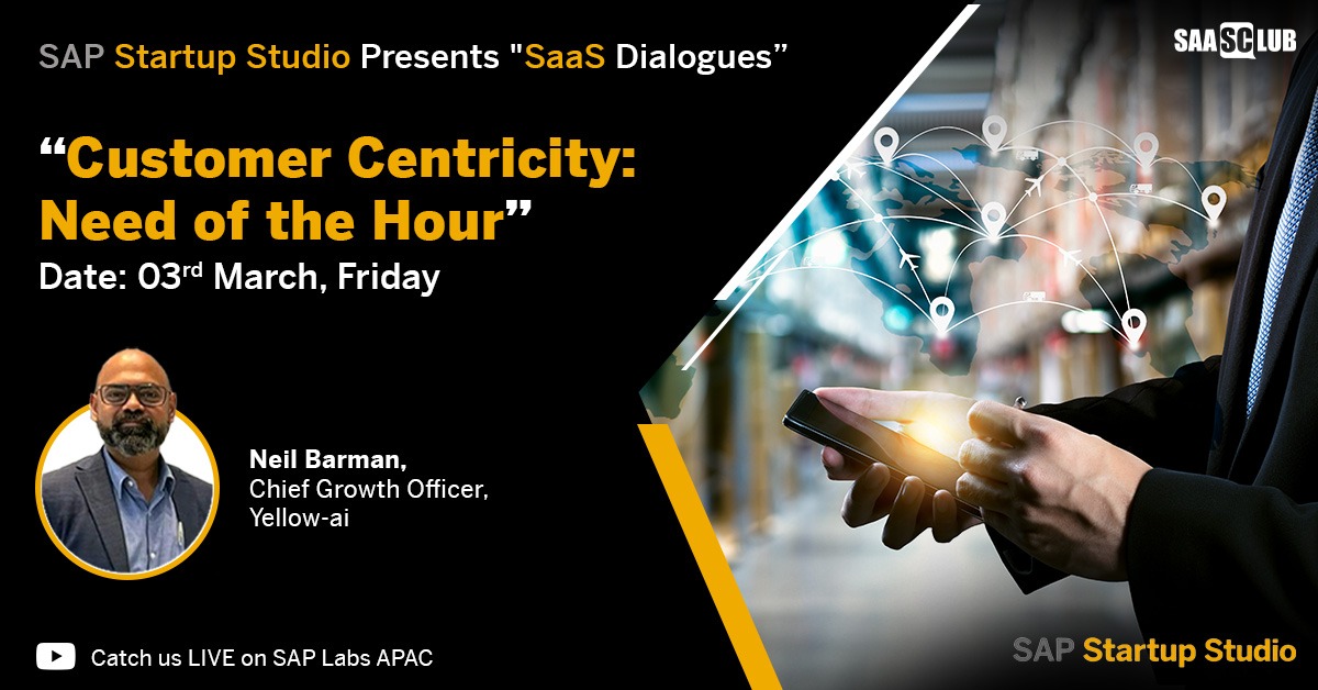 SAP Startup Studio (@sapstartupstudi) on Twitter photo Customer Centricity: Need of the Hour
Catch <a href="/hey_neil_b/">Neil Barman</a>, live and explore the intricacies of Customer Centricity for the second session of SAP Startup Studio - #SaaS Dialogues.
Join us here 🔗 sap.to/60163aYms
<a href="/saplabsindia/">SAP LABS INDIA</a> Customer Centricity: Need of the Hour
Catch <a href="/hey_neil_b/">Neil Barman</a>, live and explore the intricacies of Customer Centricity for the second session of SAP Startup Studio - #SaaS Dialogues.
Join us here 🔗 sap.to/60163aYms
<a href="/saplabsindia/">SAP LABS INDIA</a>