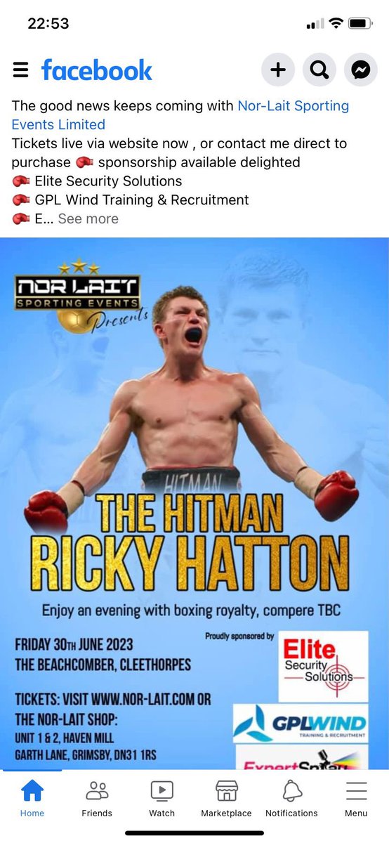 Proud me sponsoring local Ricky Hatton event in Grimsby with both off my companies .
Expertspray  and Gpl wind be great night off entertainment 🍺🍺