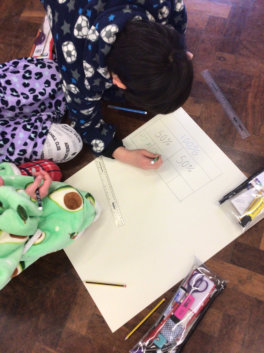 HighamRISE's tweet photo. #Class3 Year 6 are using models to remind them about the easiest, most efficient way to calculate percentages.
#workingintrios #talkingmaths #mentalcalculation #flourishandsucceed @Rise_MAT https://t.co/7KOdNIcpDi