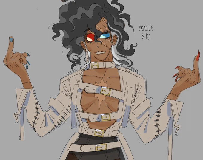 Oracle siri who prefers her studies over her visions.✨ 
( old  art so shes probably gonna change some as i draw her more ) 