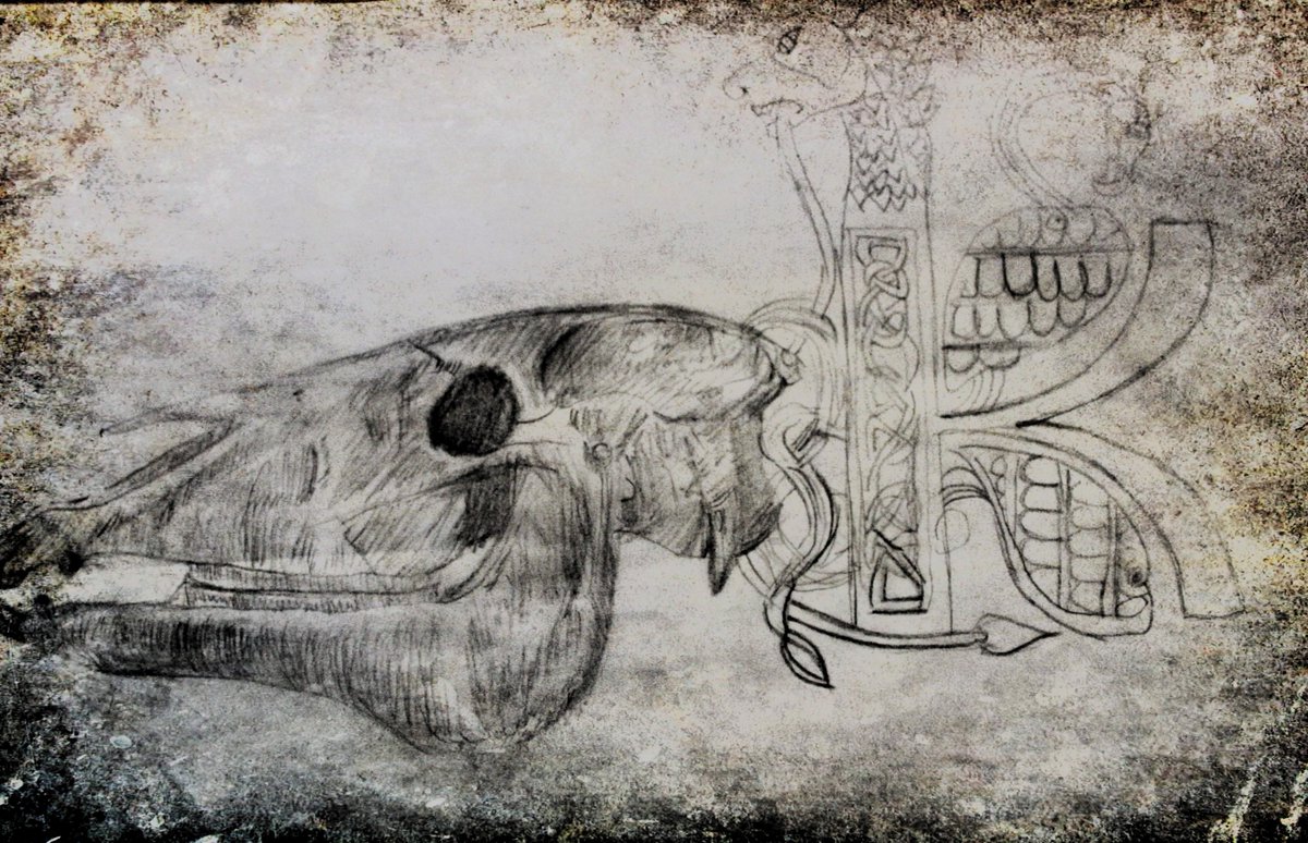 If Mari Lwyd Shows Up at Your Door: 
Wel dyma ni’n dwad (Well here we come)
Gy-feillion di-niwad (Innocent friends)
I ofyn am gennad (To ask leave)
I ofyn am gennad (To ask leave)
I ofyn am gennad i ganu (To ask leave to sing)
Year 9 exploring Welsh folk traditions <a href="/srgchs/">St Richard Gwyn Catholic High School</a>