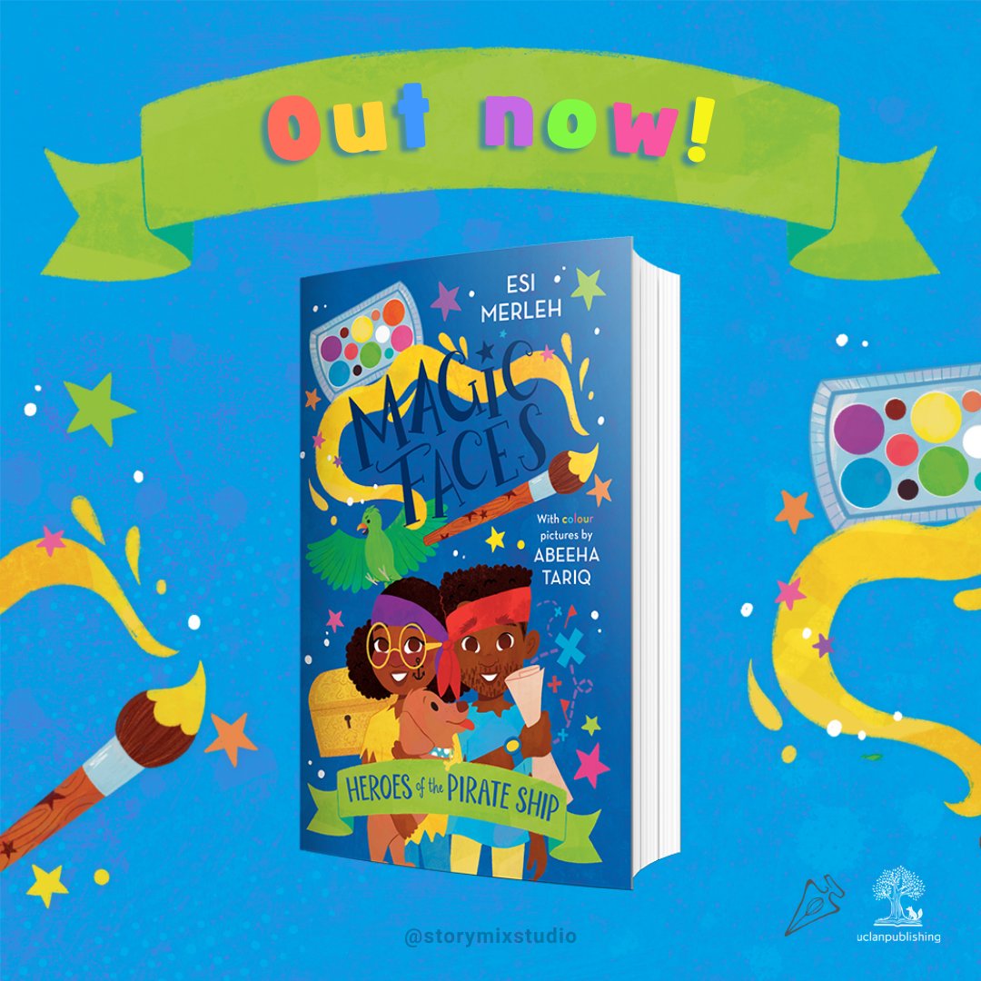 storymixstudio's tweet photo. 🎨 #MagicFaces: Heroes of the Pirate Ship is out now! This is a brand new series by Stella Botchway (writing as Esi Merleh), illustrated by @abeehatariqart. Get your copy to celebrate World Book Day at https://t.co/YDrA4LI0kR!

@publishinguclan #WorldBookDay #WeNeedDiverseBooks https://t.co/Fq5HCdyqj1
