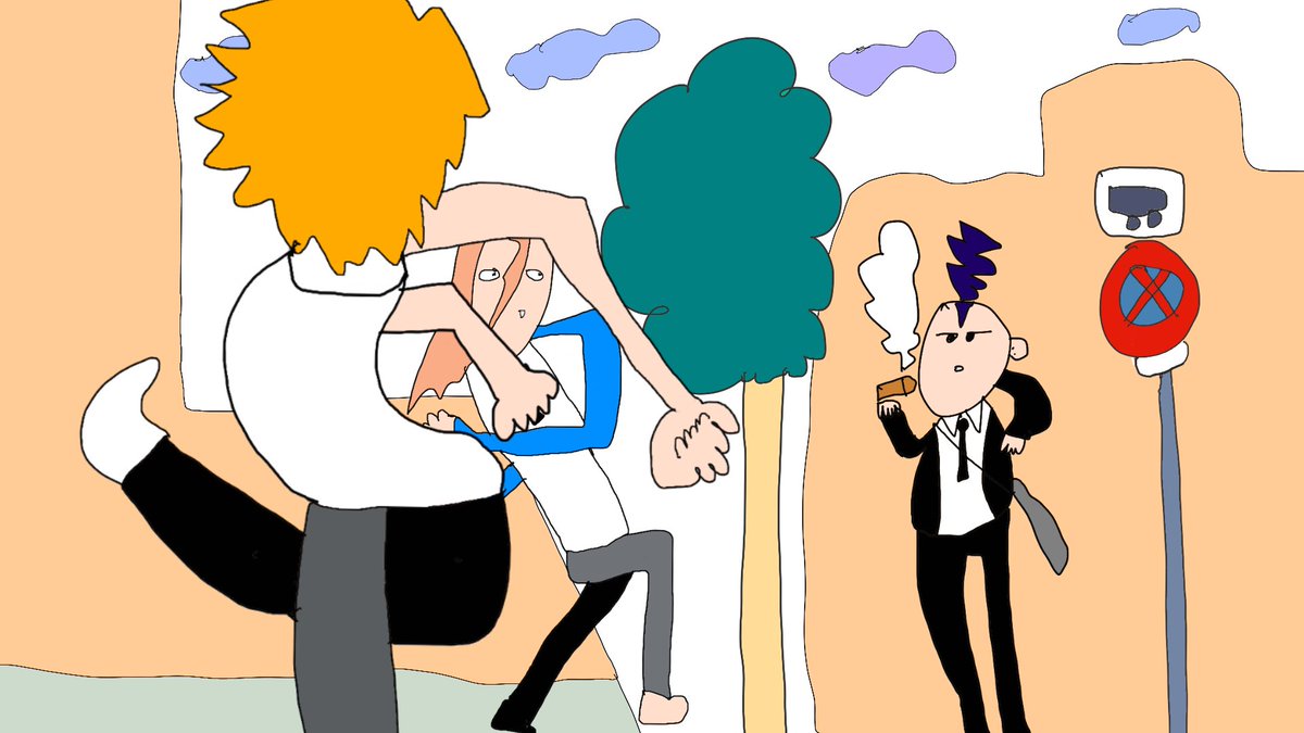 multiple boys parody blonde hair suit formal sign necktie  illustration images