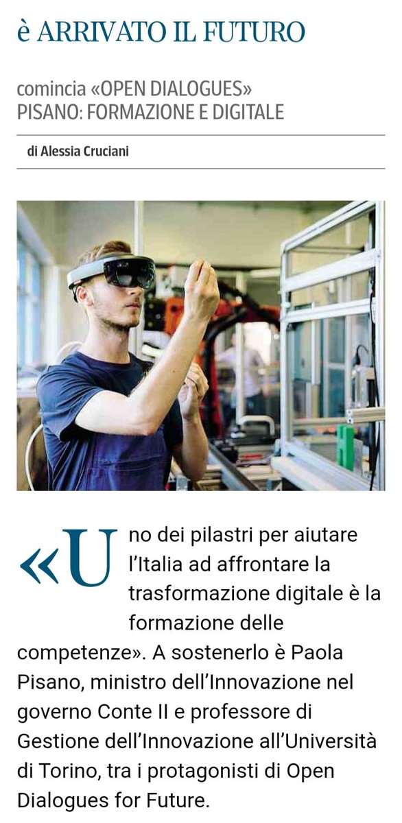 viciocort's tweet image. #opendialogues. Investire sul capitale umano è il primo comandamento di un&apos;Italia digitale? &quot;È la nostra risorsa più preziosa. Non abbiamo giacimenti petroliferi importanti o terre rare. È necessario sentire l&apos;urgenza di investire sulle competenze&quot;. @PaolaPisano77 via @Corriere