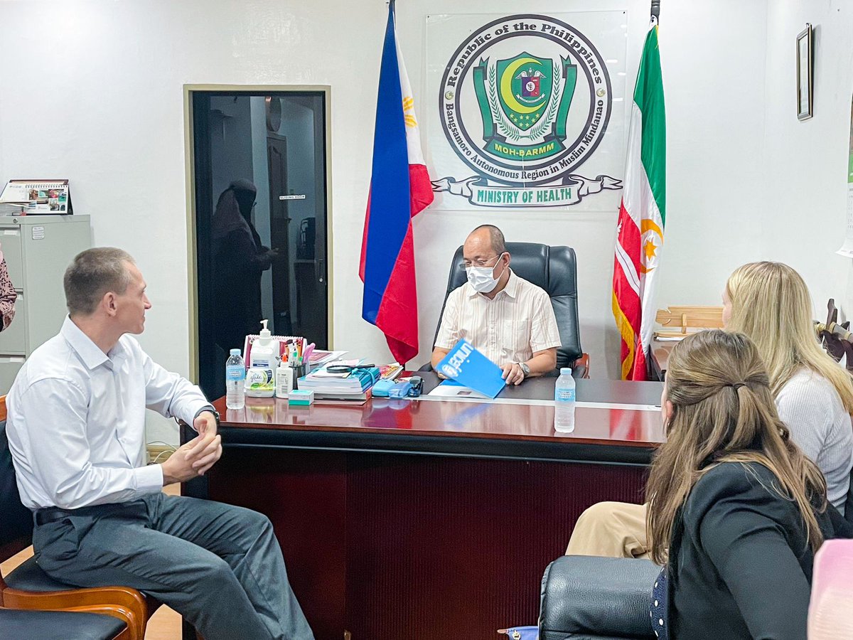 radekrzehak's tweet photo. With #Australian Embassy Team led by Deputy Head of Mission @moyaco, @unicefphils met with Deputy Minister of Health of #BARMM @MOHBARMM  to review ongoing health programs supported by #AustralianAid and @UNICEF and discuss current challenges and opportunities of health system https://t.co/n5Ixhwfthp