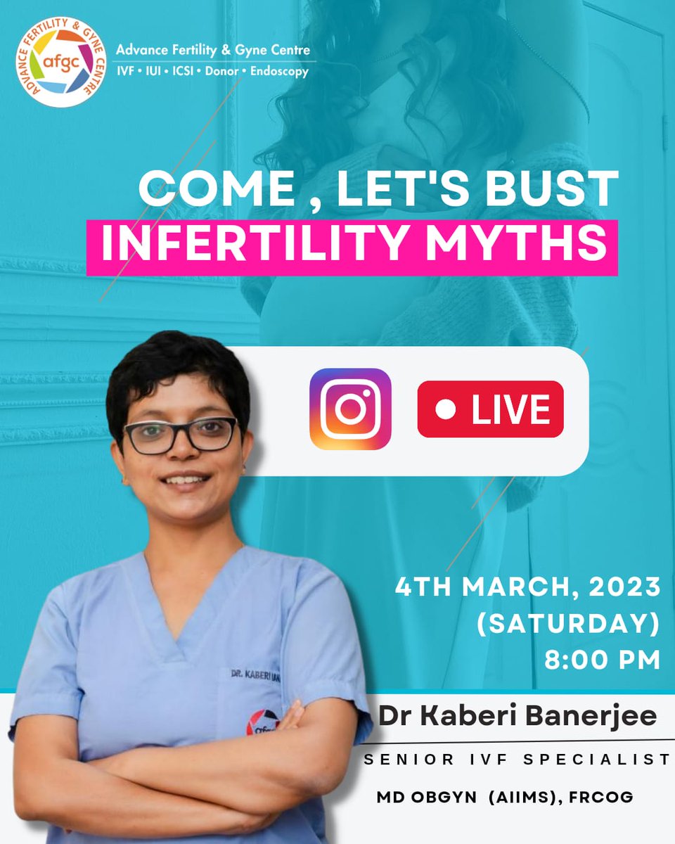 KaberiDr's tweet photo. Live Session on Instagram
Topic:- Infertility Myths
Date:- 4th March, 2023 (Saturday) 8PM
For Live update follow us on https://t.co/0fyn3LTS31
#infertilitymyths #ivfdoctor #fertilityspecialist #ivfconsultant #fertilityconsultant https://t.co/AqkaeebUSz