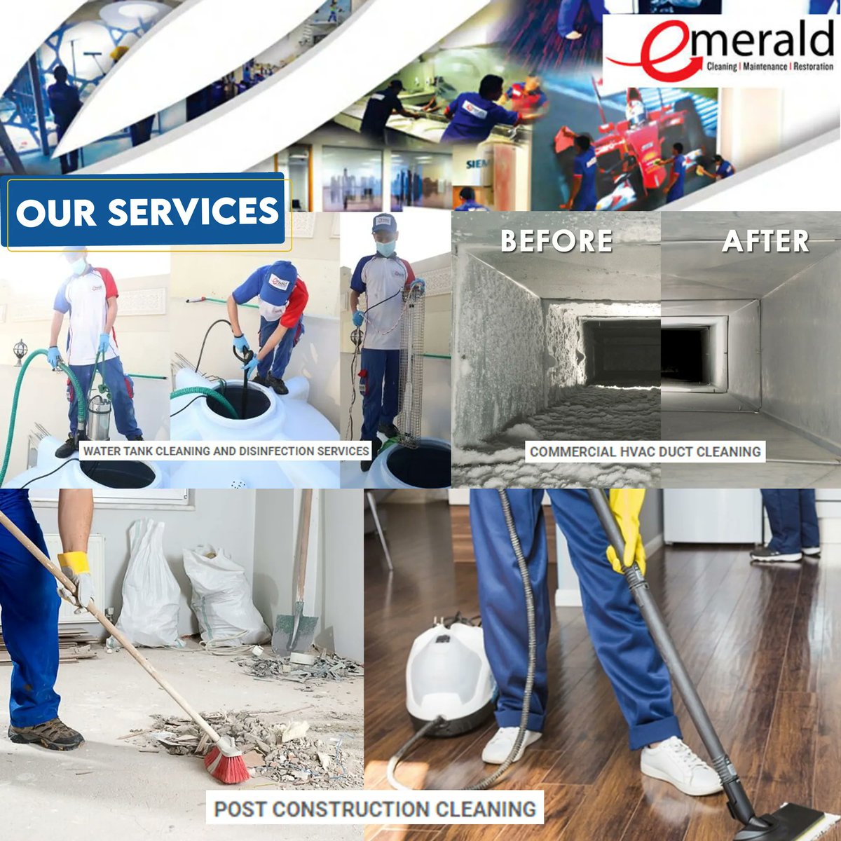We will offer full range of Cleaning & Maintenance Services! 
Shop at buff.ly/3ZBQJk1 
#cleaning #MaintenanceTechnician #services #hvac #postconstructioncleaning #watertankcleaning #getitqatar #qatarliving