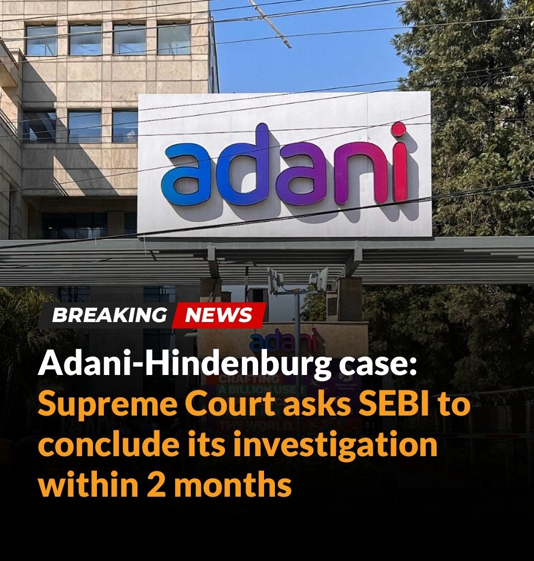 SEBIcompliance's tweet photo. #SupremeCourt has directed #SEBI to investigate whether there has been a violation of #Section19 of #SEBI rules, whether there was any #manipulation of #stockprices of #AdaniGroup.
Go to๐ฑhttps://t.co/U24f5lx7oC
#sebicompliance #ozginvestment
#ozglawyers #HindenburgReport https://t.co/A4XIxiGwec