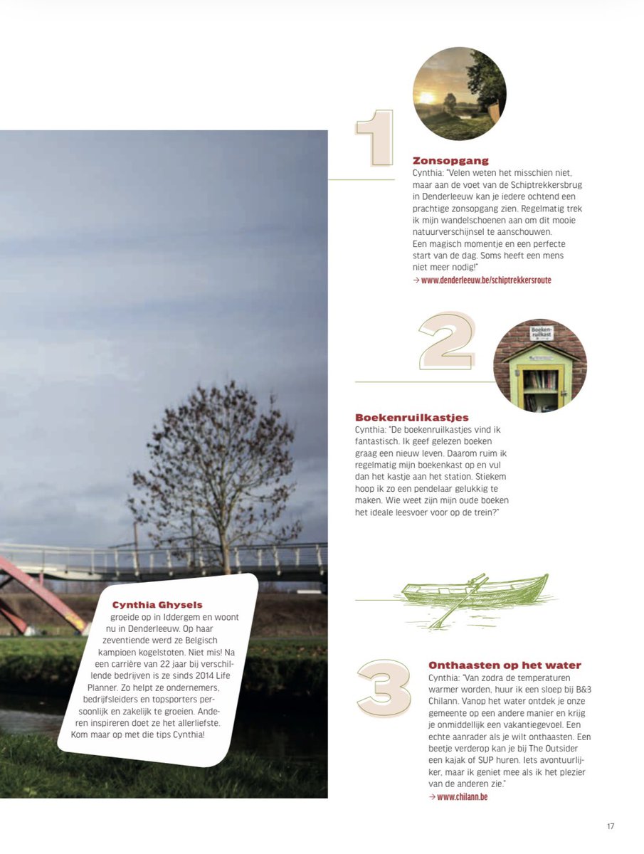 Zo is Denderleeuw. Ik deelde voor het gemeentemagazine Schakel met plezier 3 tips.